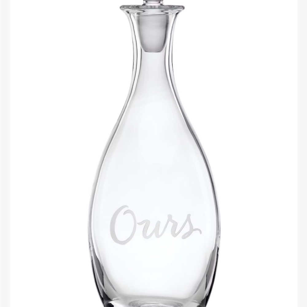 Kate Spade “His Hers Ours” rocks glass and decanter New in box